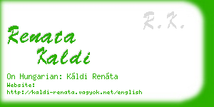 renata kaldi business card